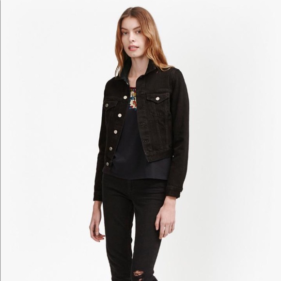 french connection black denim jacket